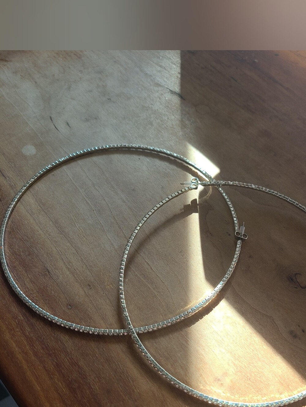 Huge Flexi Lightweight Faux Diamond Hoops